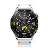 Huawei Watch GT4 46mm İle Uyumlu Dalga Desenli Tokalı Yumusaş Soft Silikon Kordon