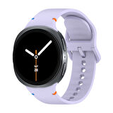 Samsung Galaxy Watch 8 44mm 40mm İle Uyumlu Metal Tokalı Spor Silikon Kordon