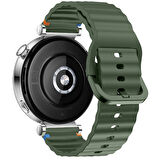 Huawei Watch GT5 41mm İle Uyumlu Dalga Desenli Tokalı Yumusaş Soft Silikon Kordon