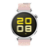 Sneezy Huawei Watch GT 5 41mm İle Uyumlu Metal Klips Solo Fiberlink Kumaş Örgü Kordon