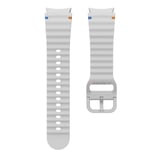 Samsung Galaxy Watch 5 Pro 45mm İle Uyumlu Metal Tokalı Dalgalı Spor Silikon Kordon