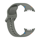 Samsung Galaxy Watch 8 44mm 40mm İle Uyumlu Metal Tokalı Spor Silikon Kordon