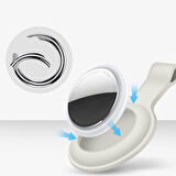 Apple AirTag Uyumlu Silikon Koruyucu Anahtarlık Arkası Kapalı Düşmez Yıkanabilir