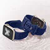 Apple Watch Ultra 1 ve 2 Uyumlu 49mm Leopar Desenli Yumuşak Silikon Kordon