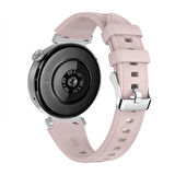 Sneezy Huawei Watch GT5 Pro 42mm İle Uyumlu Prism Metal Tokalı Soft Yumuşak Silikon Kordon
