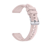 Sneezy Huawei Watch GT5 Pro 42mm İle Uyumlu Prism Metal Tokalı Soft Yumuşak Silikon Kordon