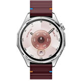 Huawei Watch GT6 46mm İle Uyumlu Dalga Desenli Tokalı Yumusaş Soft Silikon Kordon