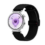 Sneezy Huawei Watch GT6 41mm İle Uyumlu FiberLink Manyetik Tokalı Kumaş Örgü Kordon