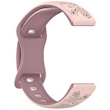 Huawei Watch GT6 41mm Uyumlu FloraFlex Çiçek Desenli Yumuşak Soft Silikon Kordon