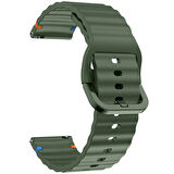 Huawei Watch GT6 41mm İle Uyumlu Dalga Desenli Tokalı Yumusaş Soft Silikon Kordon