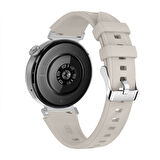 Sneezy Huawei Watch GT5 41mm İle Uyumlu Prism Metal Tokalı Soft Yumuşak Silikon Kordon
