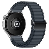 Sneezy Huawei Watch GT4 46mm İle Uyumlu AirFlow Dalgalı Naylon Spor Kordon Metal Tokalı
