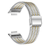 Huawei Watch Fit 3 İle Uyumlu Lux Correa Paslanmaz Metal Tokalı Kordon