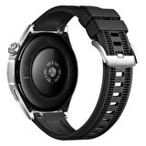 Huawei Watch GT6 Pro 46mm İle Uyumlu SportStripe Örgü Desen Metal Tokalı Silikon Akıllı Saat Kordonu