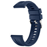 Sneezy Huawei Watch GT6 46mm İle Uyumlu Spor Silikon Metal Tokalı Soft Saat Kordonu