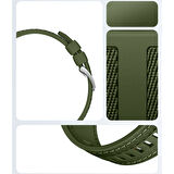 Sneezy Huawei Watch Gt3 Pro 43mm ile Uyumlu Metal Tokalı Dikiş Detaylı Şık Dokuma Silikon Kordon