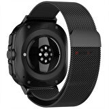 Samsung Galaxy Watch Ultra 47mm İle Uyumlu Milanese Paslanmaz Manyetik Tokalı Metal Hasır Kordon