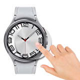 Samsung Watch 6 47mm Uyumlu Kolay Takılabilir Takma Aparatlı Temperli Cam Ekran Koruyucu 