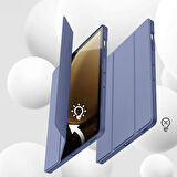 Samsung Galaxy Tab S9 Fe Plus X610 12.4 İnç Kılıf Premium Silikon Kalem Bölmeli Smart Case