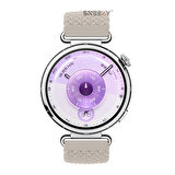 Sneezy Huawei Watch GT6 41mm İle Uyumlu Metal Klips Solo Fiberlink Kumaş Örgü Kordon