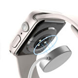 Apple Watch 44MM 4-5-6 SE Seri Uyumlu Starlight 360 Derece Koruma ve Temperli Cam Ekran Koruyucu