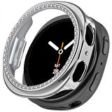 Samsung Galaxy Watch 8 40mm İle Uyumlu Zarif Kristal Taşlı Kasa Koruyucu Kılıf