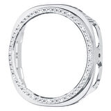 Samsung Galaxy Watch 8 40mm İle Uyumlu Zarif Kristal Taşlı Kasa Koruyucu Kılıf