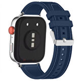 Huawei Watch Fit 4 Fit 4 Pro İle Uyumlu Dikiş Desenli Metal Tokalı Dokuma Silikon Kordon