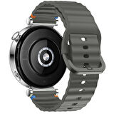 Huawei Watch GT4 41mm İle Uyumlu Dalga Desenli Tokalı Yumusaş Soft Silikon Kordon