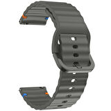 Huawei Watch GT4 41mm İle Uyumlu Dalga Desenli Tokalı Yumusaş Soft Silikon Kordon