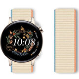 Huawei Watch GT3 42mm GT2 42mm İle Uyumlu Ayarlanabilir Cırt Cırtlı Yumuşak Spor Kumaş Örgü Kordon