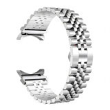 Samsung Galaxy Watch 6 40-43-44-47mm İle Uyumlu Klipsli Paslanmaz Çelik Metal Kordon