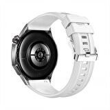 Huawei Watch GT6 Pro 46mm İle Tam Uyumlu Kordon Metal Tokalı Yumuşak Silikon Kordon Kayış