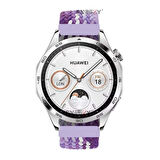 Sneezy Huawei Watch GT5 46mm İle Uyumlu 22mm Metal Klips Solo Fiberlink Örgü Kordon