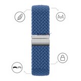 Huawei Watch Fit 5 Pro İle Uyumlu Metal Klipsli Solo Fiberlink Yumuşak Kumaş Örgü Kordon