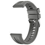 Sneezy Huawei Watch GT3 46mm GT2 46mm İle Uyumlu Spor Silikon Metal Tokalı Soft Saat Kordonu