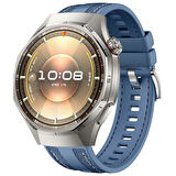 Sneezy Huawei Watch GT6 Pro 46mm ile Uyumlu Metal Tokalı Dikiş Detaylı Şık Dokuma Silikon Kordon
