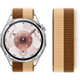 Huawei Watch GT6 46mm İle Uyumlu Ayarlanabilir Cırt Cırtlı Yumuşak Spor Kumaş Örgü Kordon