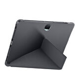Honor Pad 9 Kılıf Üçgen Katlanabilir Pu Deri Kapaklı Kalemlikli Dikey Standlı Akıllı Tablet Kılıfı