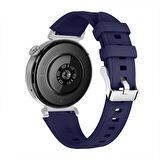 Sneezy Huawei Watch GT5 41mm İle Uyumlu Prism Metal Tokalı Soft Yumuşak Silikon Kordon