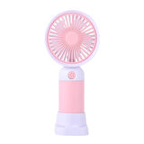 Sevimli Karakter Desenli Sessiz USB Şarjlı Mini Fan Kalemtraşlı, Taşınabilir Masaüstü Fan