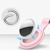 Apple AirTag Uyumlu Silikon Koruyucu Anahtarlık Arkası Kapalı Düşmez Yıkanabilir