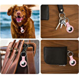 Apple AirTag Uyumlu Silikon Koruyucu Anahtarlık Arkası Kapalı Düşmez Yıkanabilir