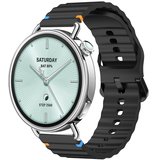 Sneezy Mi Watch S4 41mm İle Uyumlu Dalga Desenli Tokalı Yumusaş Soft Silikon Kordon
