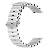 Huawei Watch GT6 46mm İle Uyumlu Dalga Desenli Tokalı Yumuşak Ocean Soft Silikon Kordon