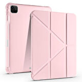 Apple iPad Pro 11 inç 2.Nesil 2020 Uyumlu Kılıf Üçgen Katlanabilir Kalem Şarj Bölmeli Kılıf