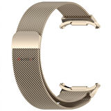 Samsung Galaxy Watch Ultra 47mm İle Uyumlu Milanese Paslanmaz Manyetik Tokalı Metal Hasır Kordon