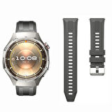 Sneezy Huawei Watch GT6 Pro 46mm İle Uyumlu Spor Silikon Metal Tokalı Soft Saat Kordonu