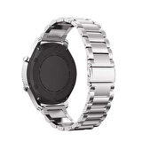 Huawei Watch GT5 46mm Uyumlu Kordon Paslanmaz Döküm Çelik Metal Baklalı Kordon