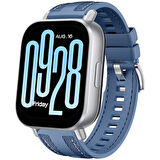 Redmi Watch 5 Active Redmi 5 Lite ile Uyumlu Metal Tokalı Dikiş Detaylı Şık Dokuma Silikon Kordon